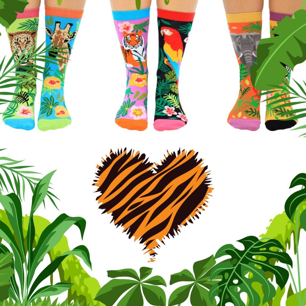 Dámské veselé ponožky Jungle Fever