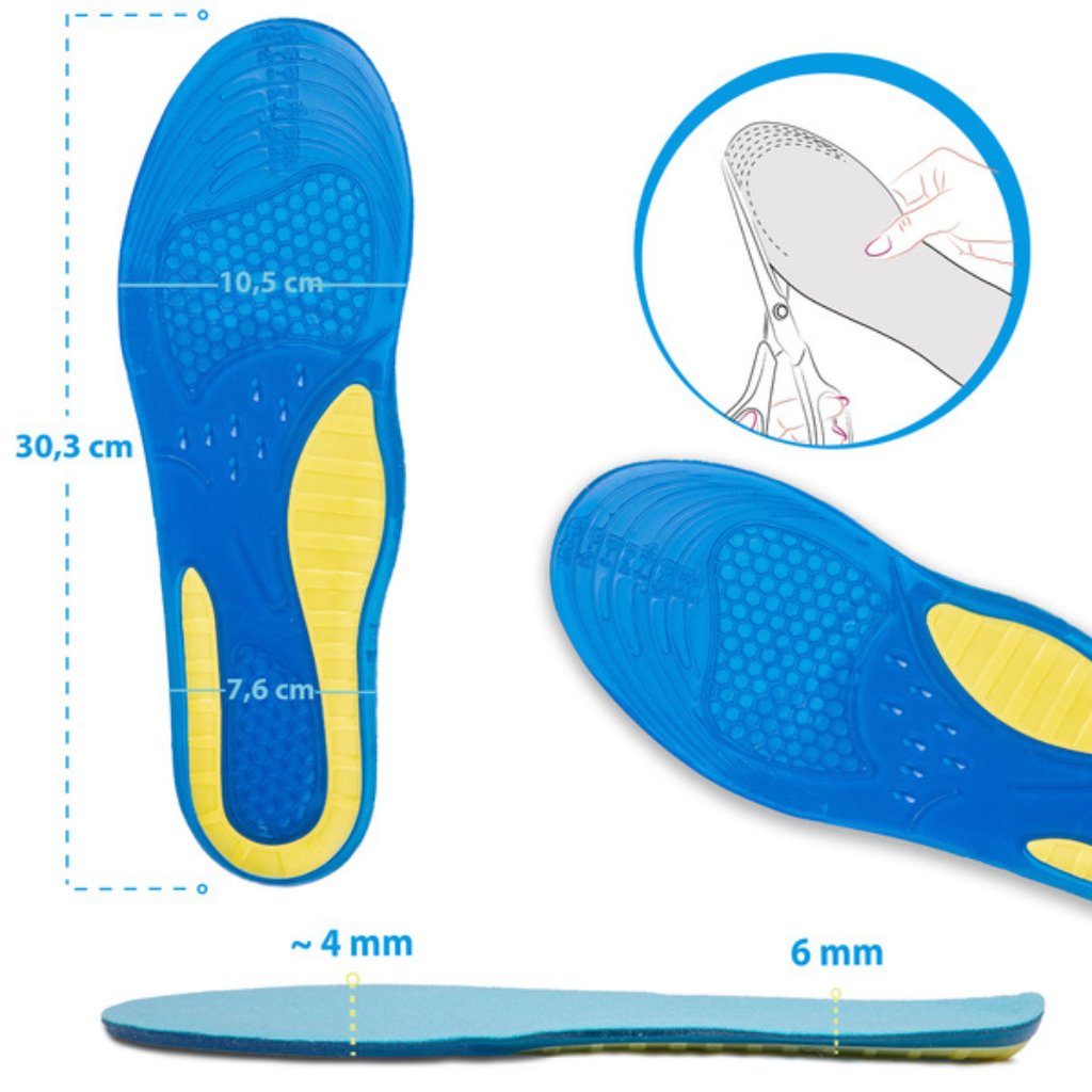 Gelové vložky do sportovní obuvi velikost EU 42 - 46